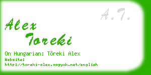 alex toreki business card