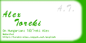 alex toreki business card